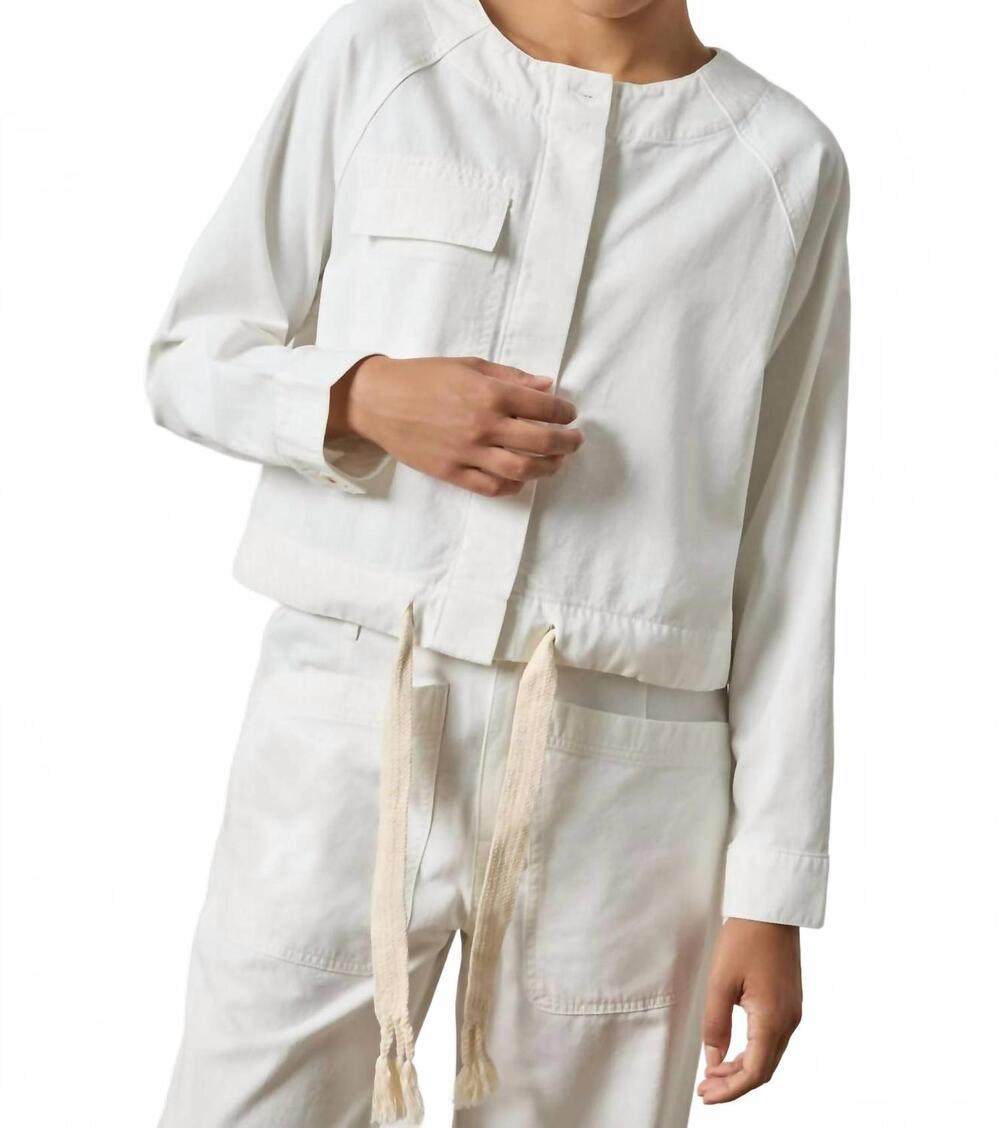 NEW LILLA P drawstring waist jacket in white